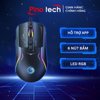 Chuột máy tính có dây pinotech duohao p19 gaming 6 nút bấm 7200 dpi có app điều chỉnh game văn phòng - hàng chính hãng