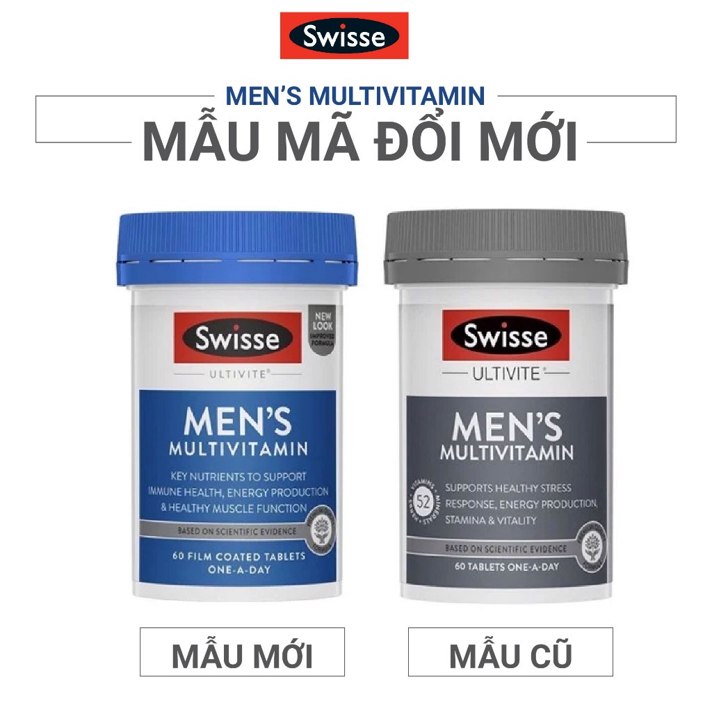Vitamin tổng hợp cho nam Swisse Ultivite Men's Multivitamin 100  viên của Úc