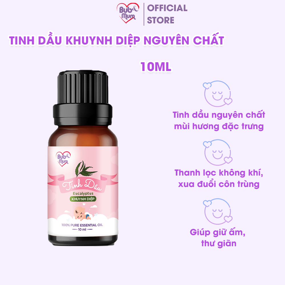 Tinh dầu Khuynh Diệp cho bé BuB&MuM nguyên chất giúp giữ ấm, thơm phòng 10ml