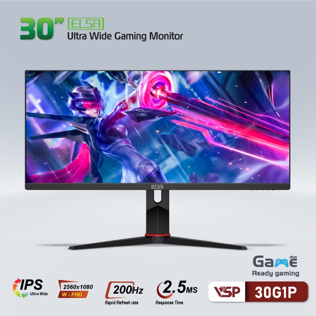 Màn Hình Ultrawide Gaming ELSA 30G1P - 2K - 200hz