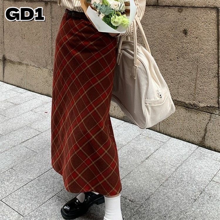 Chân váy caro dáng dài chân váy vintage - 247store.vn - Cvdaike2223_P8K1