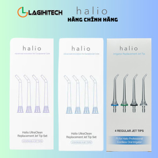   LagiHitech  Set 4 Đầu Thay Thế Máy Tăm Nước Cầm Tay Halio UltraClean   Halio Irrigator Replacement Jet Tp - Chính Hãng 