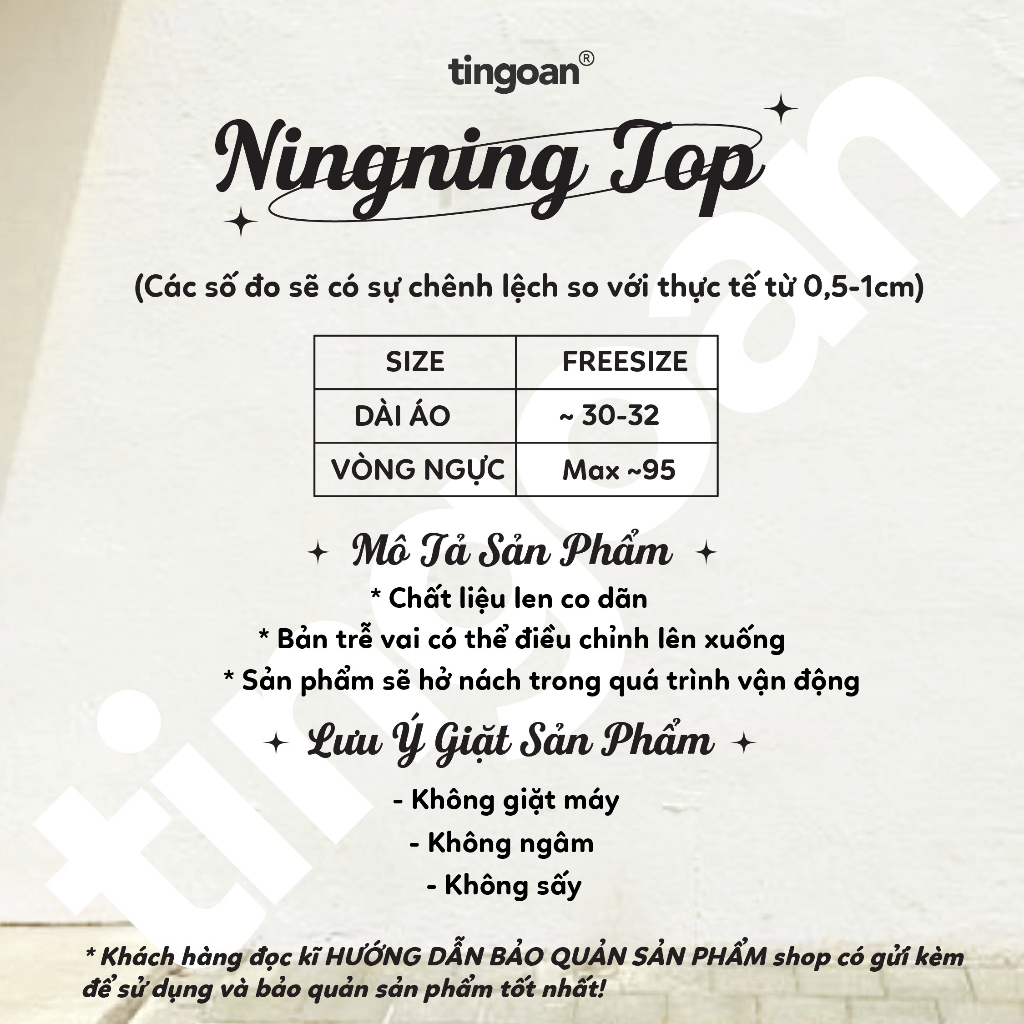 Tingoan Áo len xù trắng trễ vai ngang NINGNING TOP/BL newtag