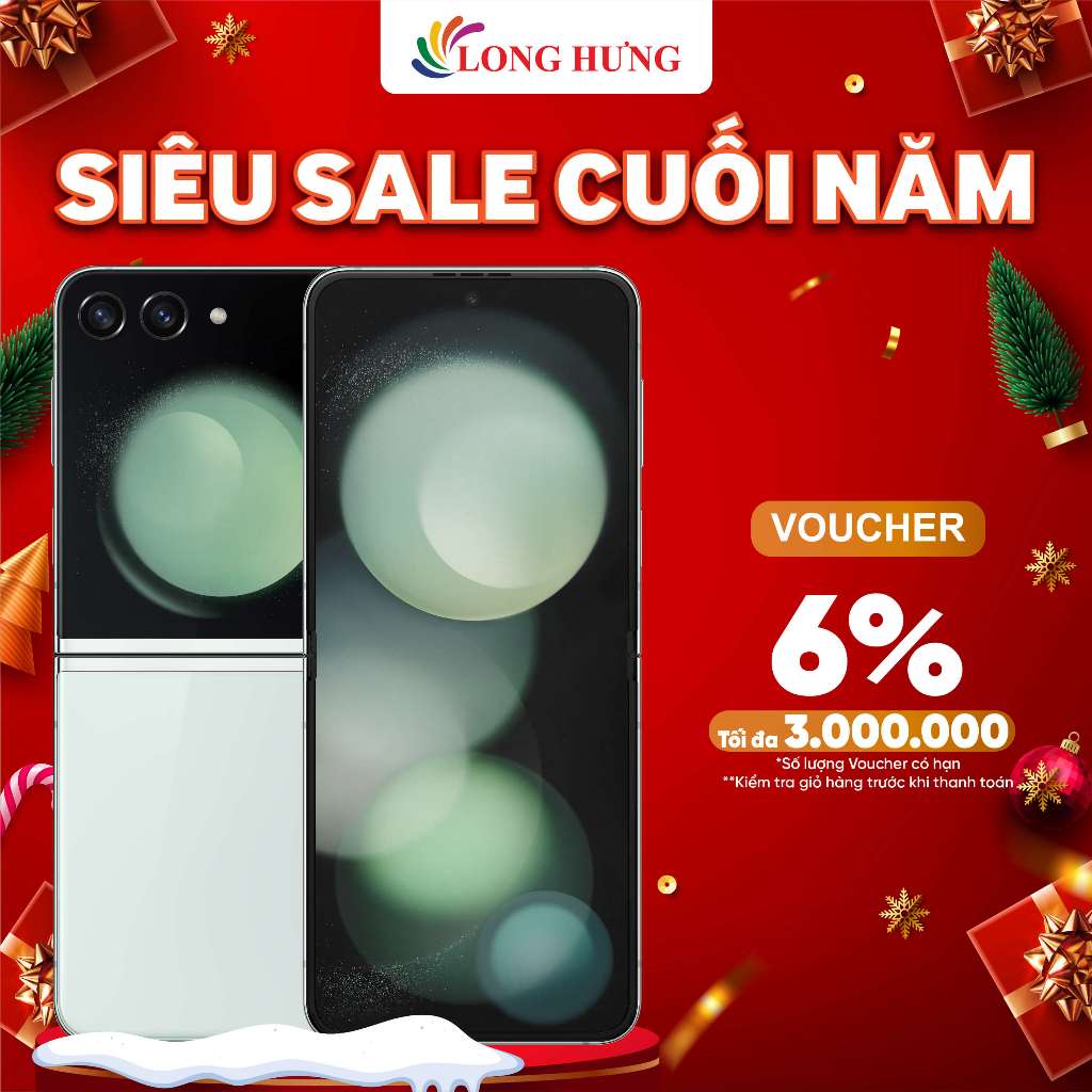 [GIẢM 10% TỐI ĐA 3 TRIỆU] Điện thoại Samsung Galaxy Z Flip5 - Hàng chính hãng