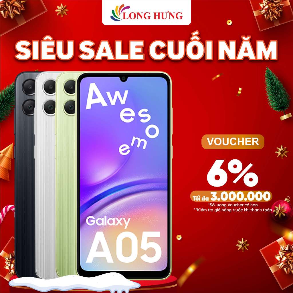 Điện thoại Samsung Galaxy A05 (4GB/128GB) - Hàng chính hãng