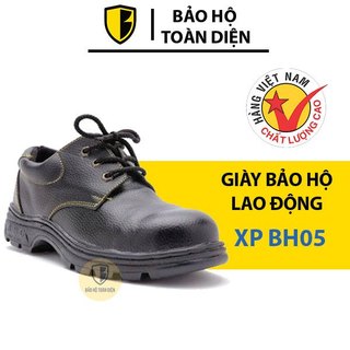 Giày Bảo Hộ Lao Động Nam Nữ XP BH05 đế đen _ cổ thấp mũi sắt chống đinh, chống va đập đi làm