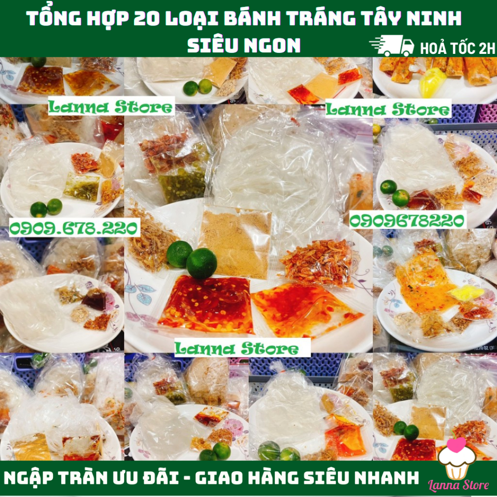 Bánh tráng muối nhuyễn - me - sate - bơ - ruốc - tỏi - phomai - xike siêu ngon ăn là ghiền -  Tây Ninh