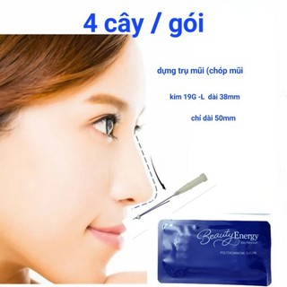 Chỉ  mũi ( NOSE ) ,nâng sống mũi, trụ mũi, the HADA , 50(80) 19G, 38(50) 19G, 4 cây /gói