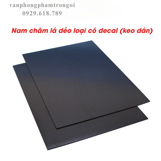 Nam châm lá dẻo a4 có decal keo dán - Văn phòng phẩm trọn gói