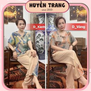 Đồ bộ trung niên,bộ lụa trung niên cho mẹ chất lụa mới 2023