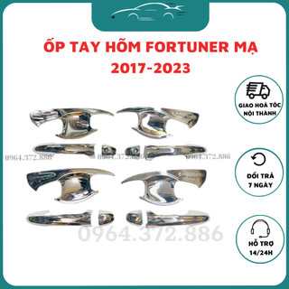 Ốp tay nắm, ốp hõm cửa xe Toyota Fortuner 2017- 2021, 2022, 2023,2024 mạ crom cao cấp