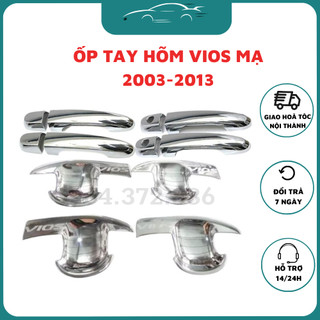 Ốp tay nắm cửa, hõm cửa xe Toyota Vios 2003-2013 mạ Crom cao cấp bảo vệ xe