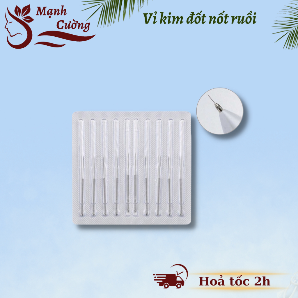 Vỉ Kim Đốt Nốt Ruồi, Kim Châm Cứu Đốt Mụn Ruồi Mụn Thịt Spa