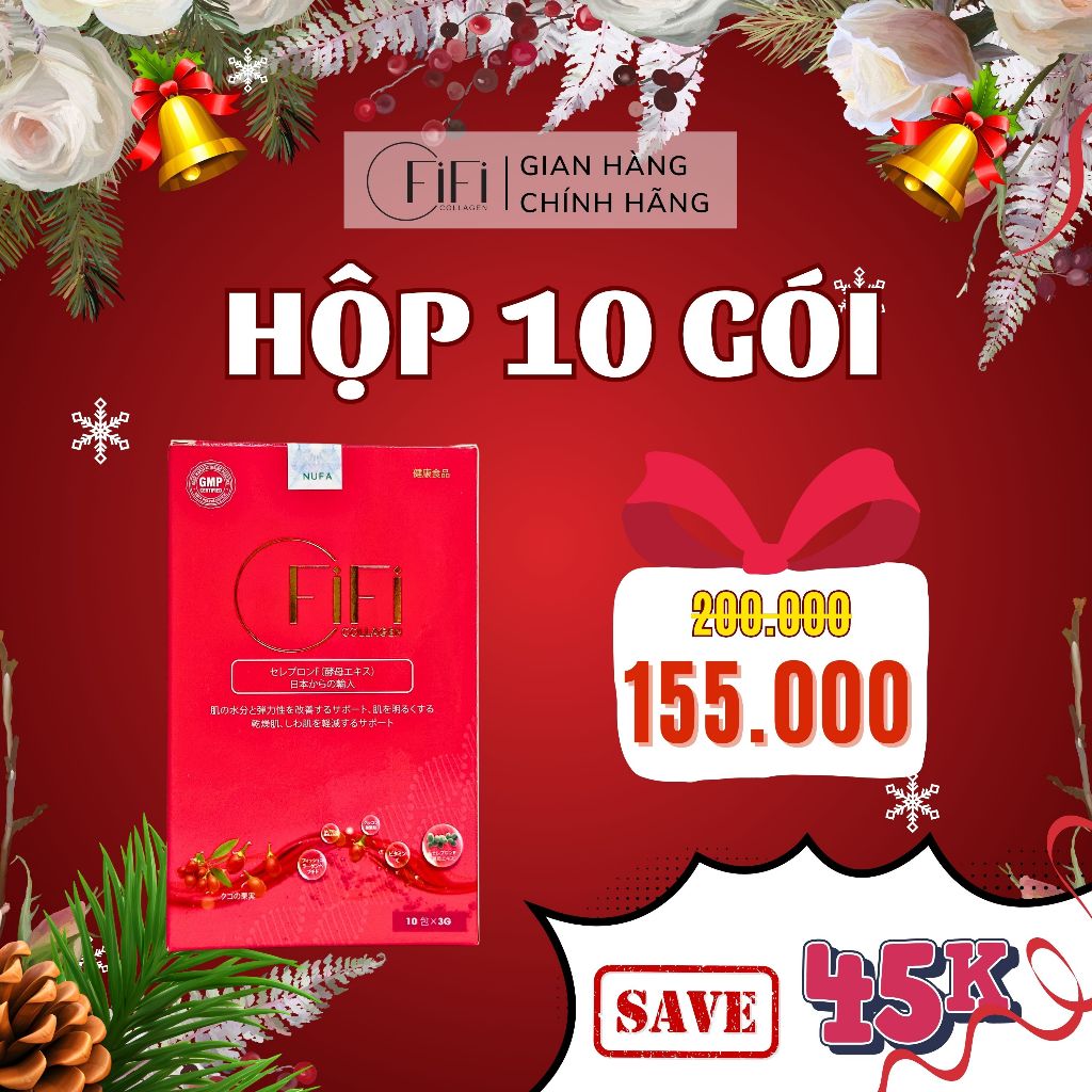 Combo 10 gói | FiFi Collagen | COLLAGEN NỘI SINH| Chống Lão Hóa Và Cân Bằng Nội Tiết