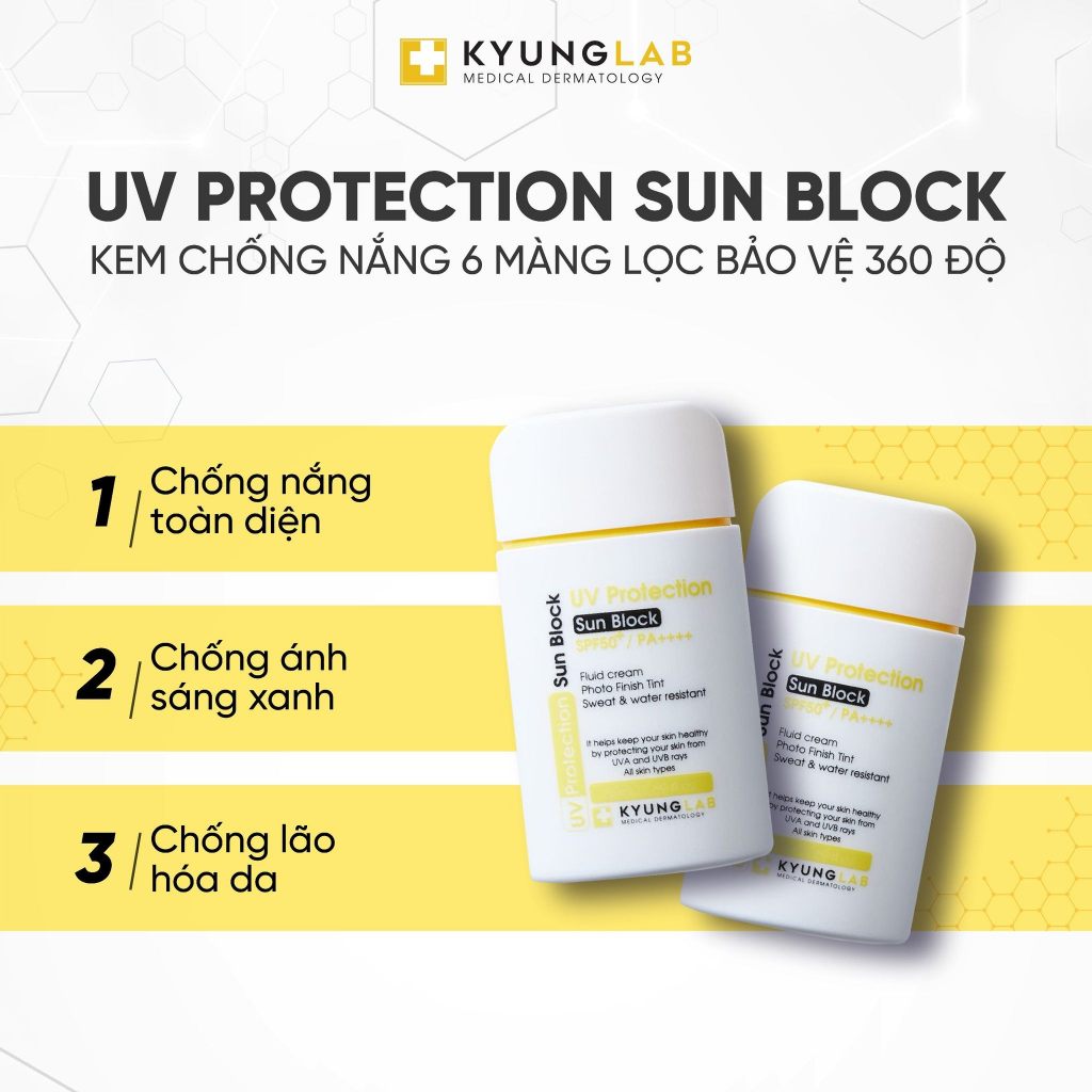 Kem chống nắng KyungLab UV Protection SPF50+ PA++++ không bóng nhờn chống thấm nước cả da nhạy cảm 6 màng lọc - 50ml