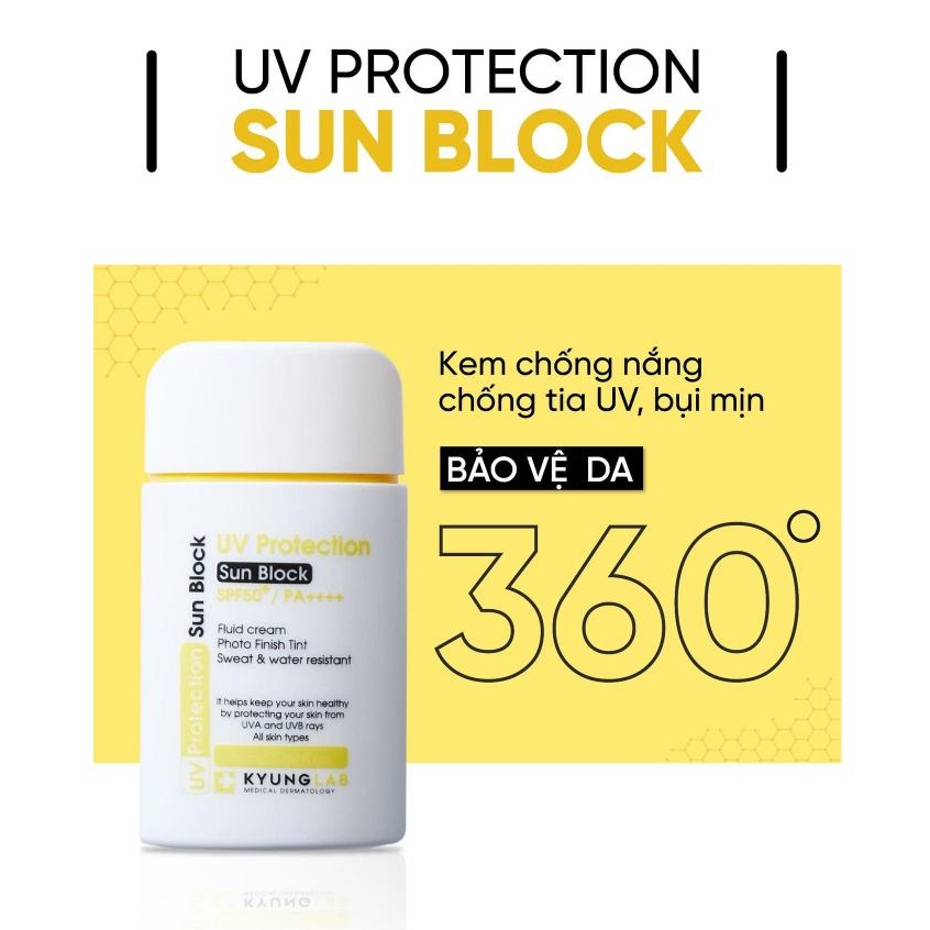 Kem chống nắng KyungLab UV Protection SPF50+ PA++++ không bóng nhờn chống thấm nước cả da nhạy cảm 6 màng lọc - 50ml