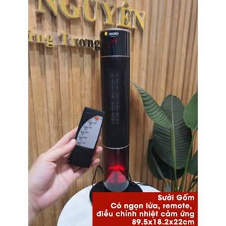 Quạt sưởi điện gốm Daichio, Công suất 2000W, có điều khiển từ xa. Bảo hành 12 tháng.