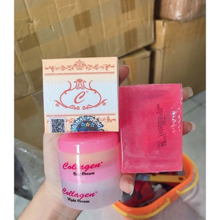 (Hàng chuẩn) Bộ kem nám Collagen Plus Vit E + Serum