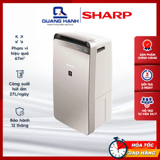Máy lọc không khí và hút ẩm sharp dw-j27fv-s