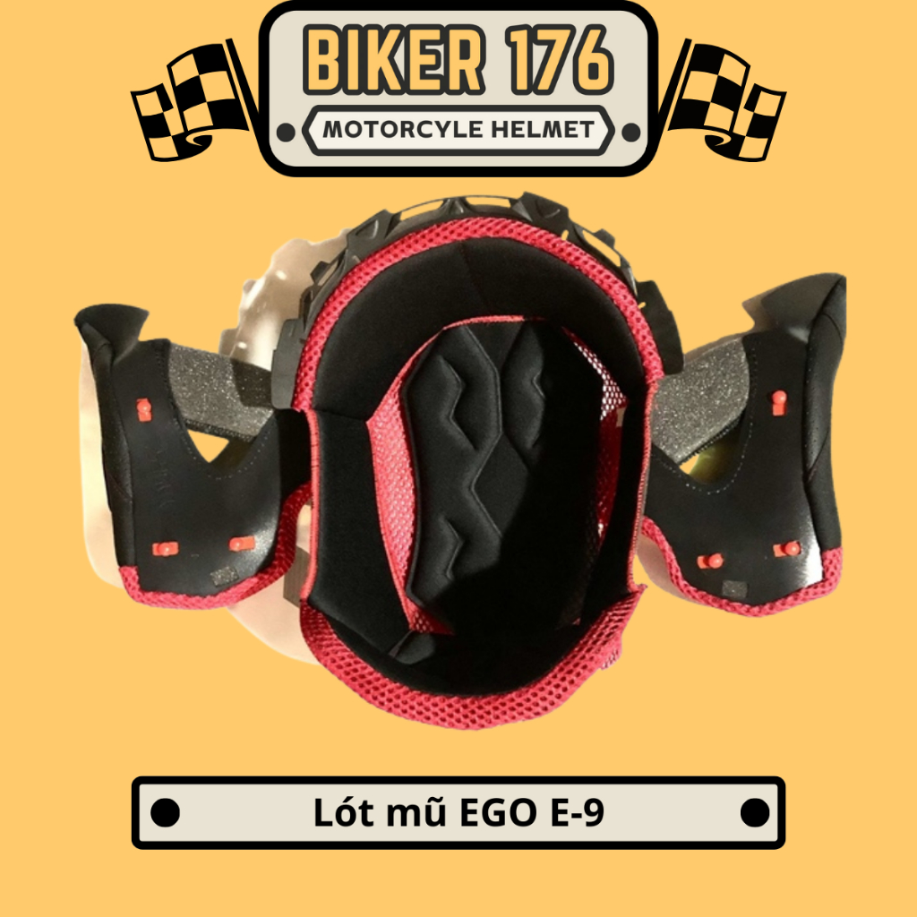 Lót mũ bảo hiểm Fullface EGO E7/ EGO E9 (KHÔNG BAO GỒM MŨ) - BIKER 176 - Mũ bảo hiểm chính hãng Vũng