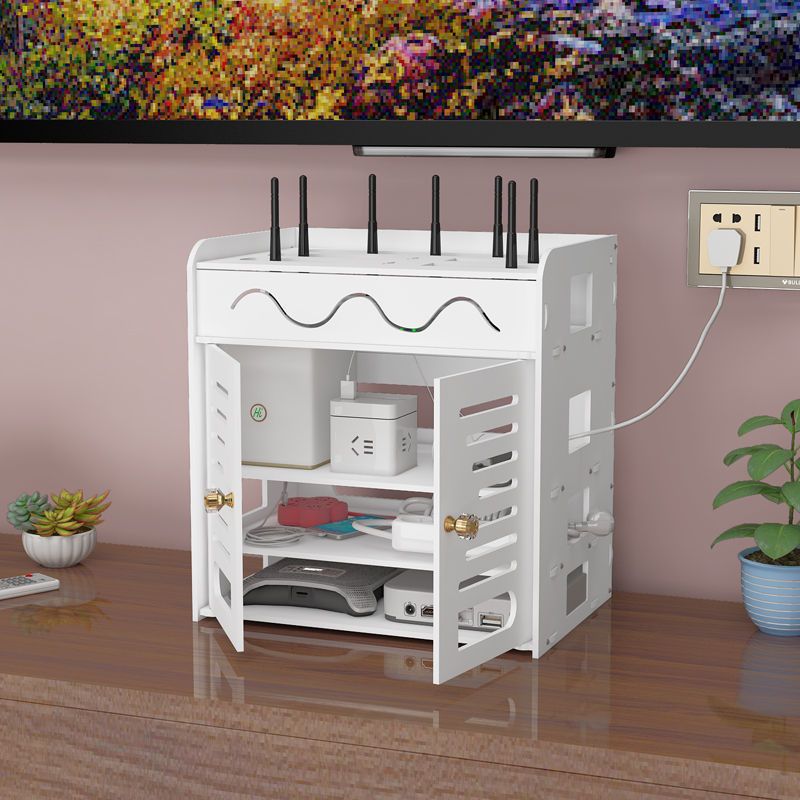 Kệ wifi treo tường Tủ để đầu thu tivi nhiều ngăn KW8 chất liệu bền đẹp cho căn phòng gọn gàng sang trọng hơn