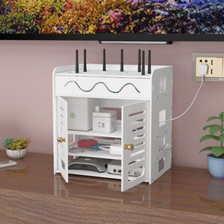 Kệ wifi treo tường Tủ để đầu thu tivi nhiều ngăn KW8 chất liệu bền đẹp cho căn phòng gọn gàng sang trọng hơn