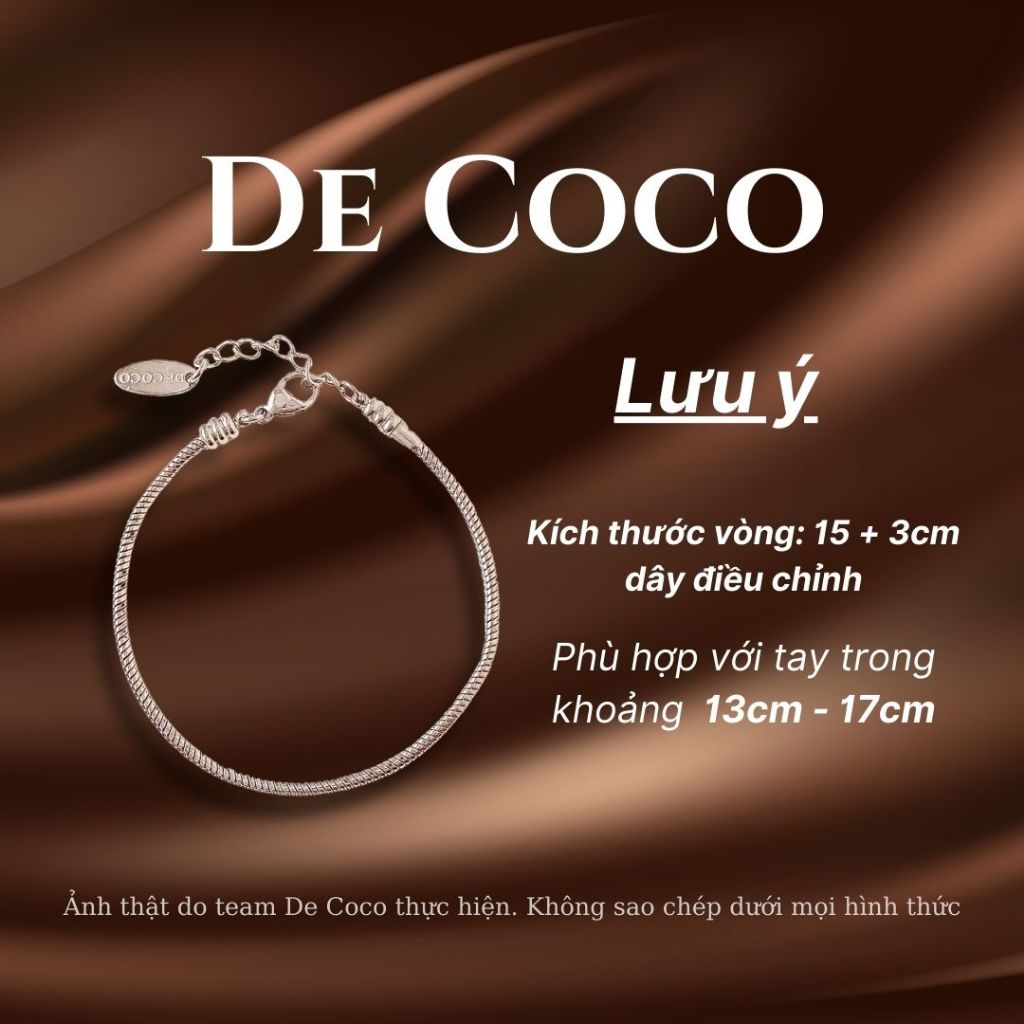 Vòng tay nữ De Coco Charmy Hồng (kèm Túi giấy + Hộp + Thiệp)