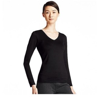 Áo Giữ Nhiệt Heattech cổ tim nữ Uniqlo