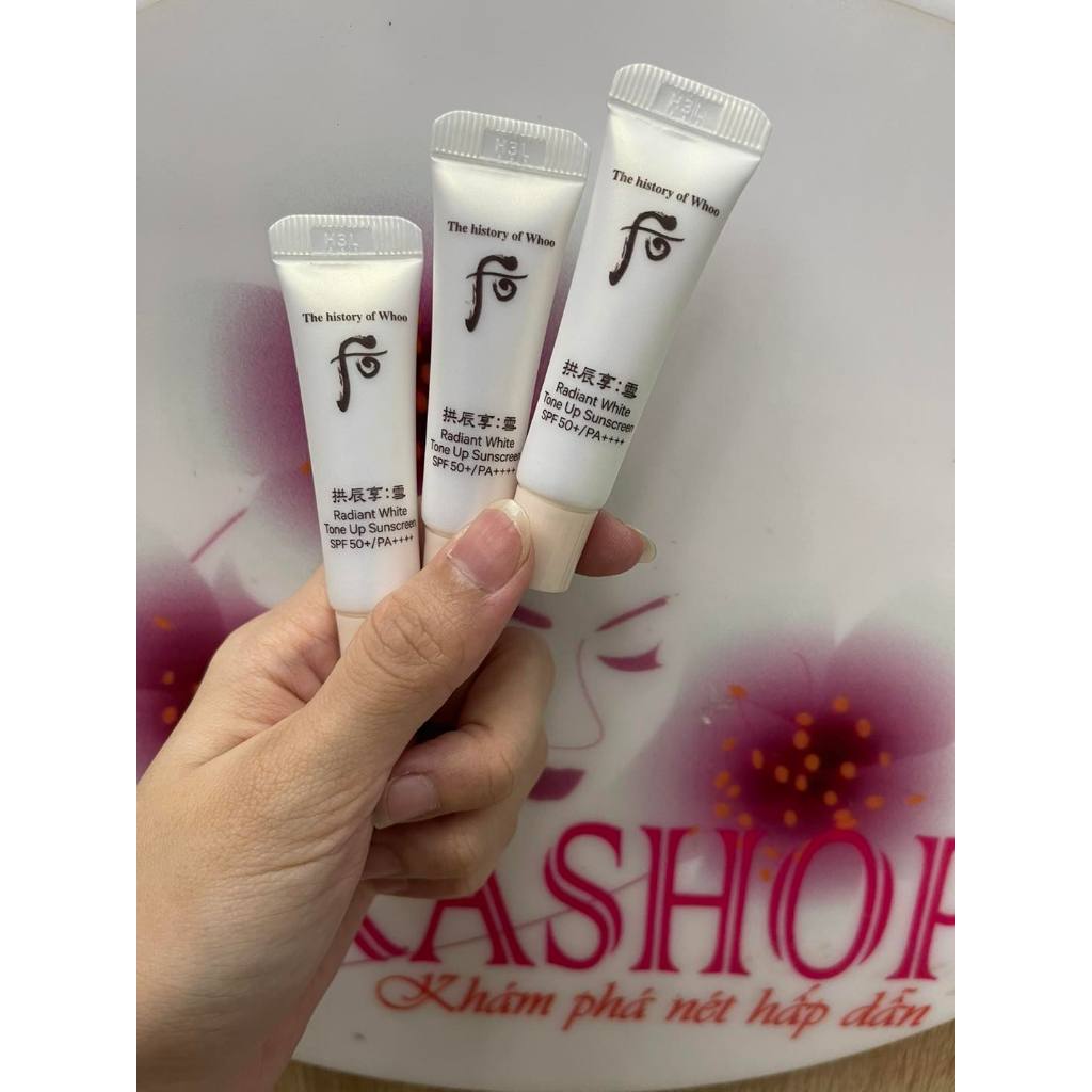 Kem Chống Nắng Dưỡng Trắng Whoo Radiant White Tone Up Sunscreen SPF50+/PA++++  6ml