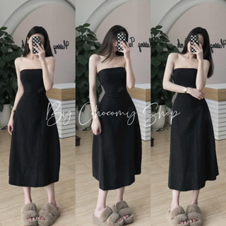 Đầm cúp xòe dáng dài thướt tha dự tiệc sang chảnh -ChocomyShop