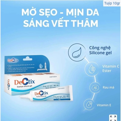 Kem Bôi Sẹo Dectix Scarbye Silicone Meracine - Giúp Làm Mờ, Làm Mịn Sẹo Lồi, Sẹo Lõm, Sẹo Thâm