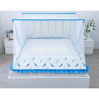 Màn Khung gấp gọn không khoan tường | Viền vải Lụa chống muỗi hiệu quả | Chân điều hướng thông minh Cao Cấp