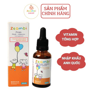 Vitamin Zeambi cho bé nhập khẩu từ Anh, dạng nhỏ giọt 30ml