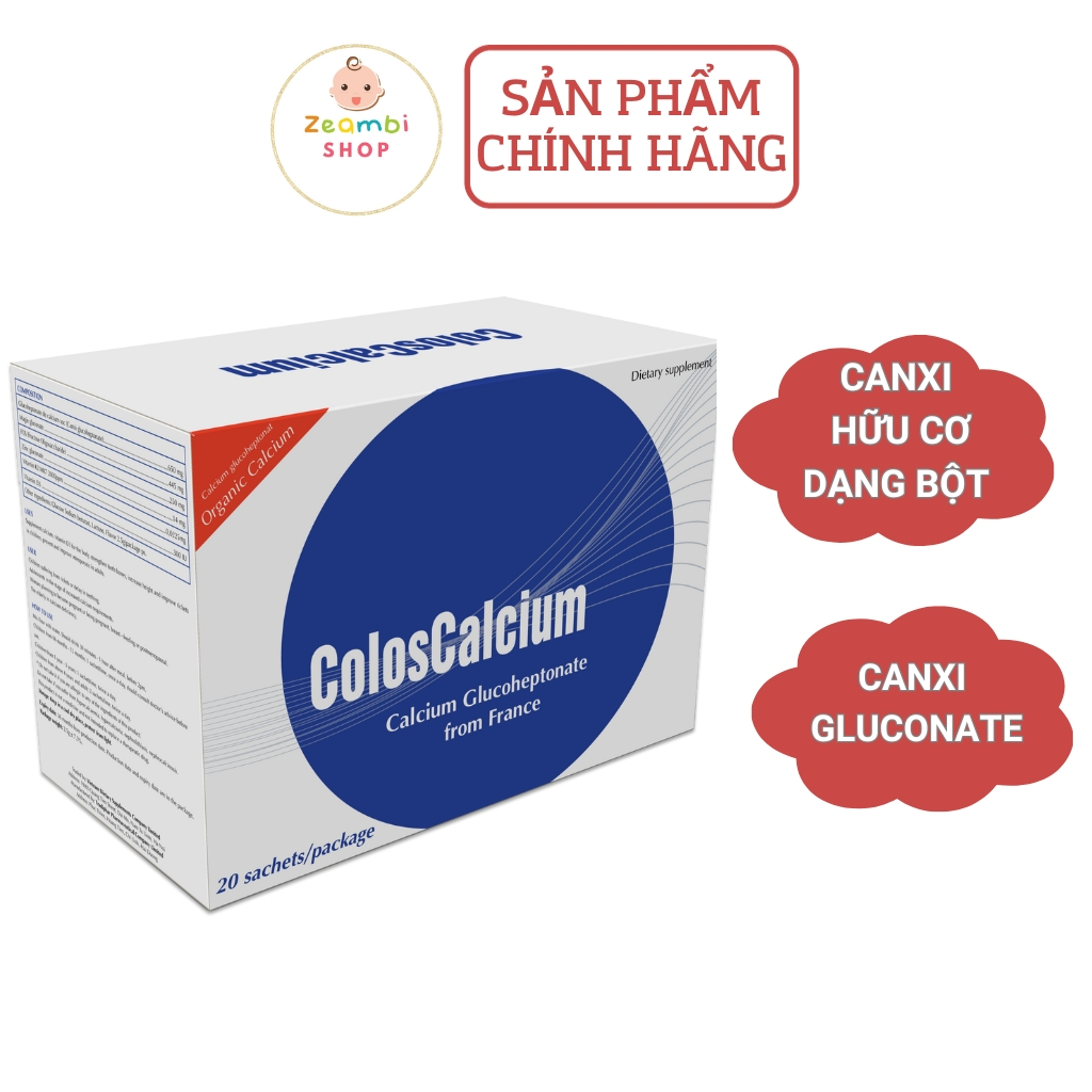 Canxi Coloscalcium Plus hữu cơ cho bé ( Hộp 20 gói)