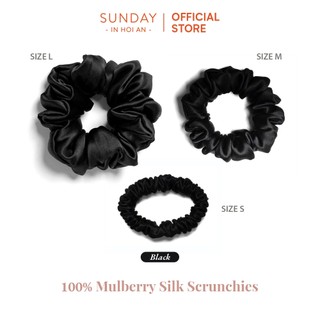Set 3 Buộc Tóc Lụa Mulberry S, M & L SUNDAY