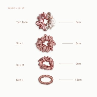 Set 3 Buộc Tóc Lụa Mulberry S, M & L SUNDAY