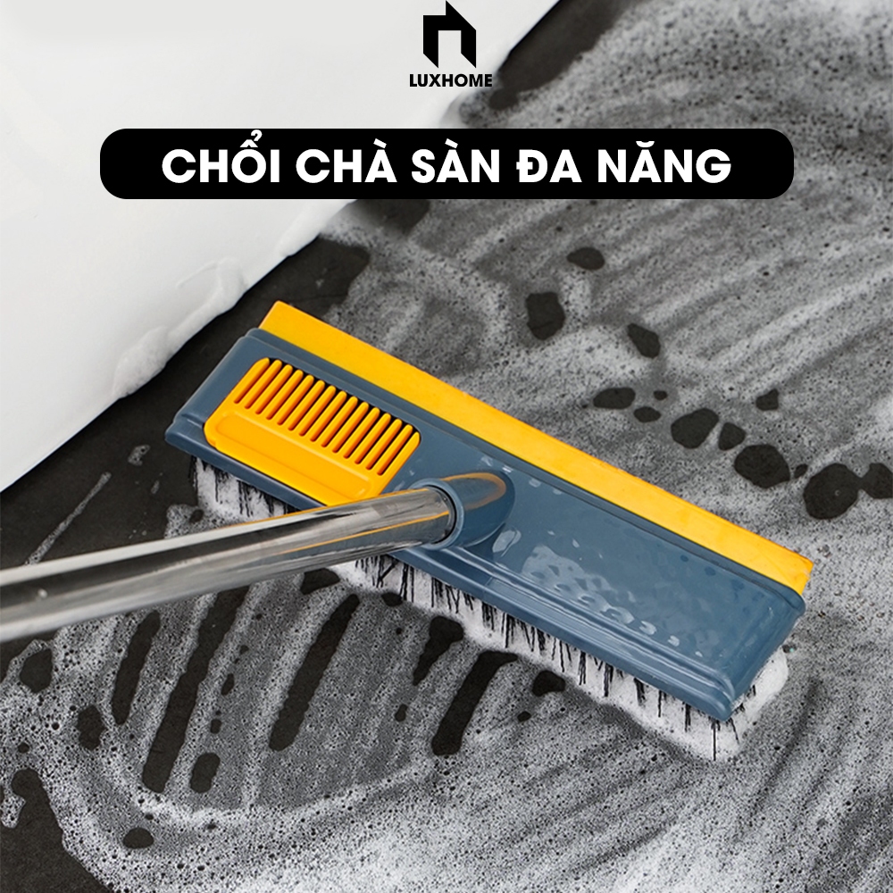 Chổi Chà Sàn Nhà Tắm Đa Năng, Cây Chà Sàn Thiết Kế Đầu Gạt Nước Loại Bỏ Mọi Vết Bẩn LUXHOME