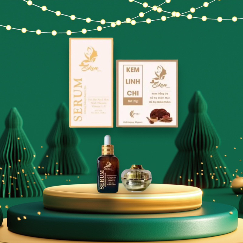 COMBO FACE Linh Chi 20g + SERUM skincream