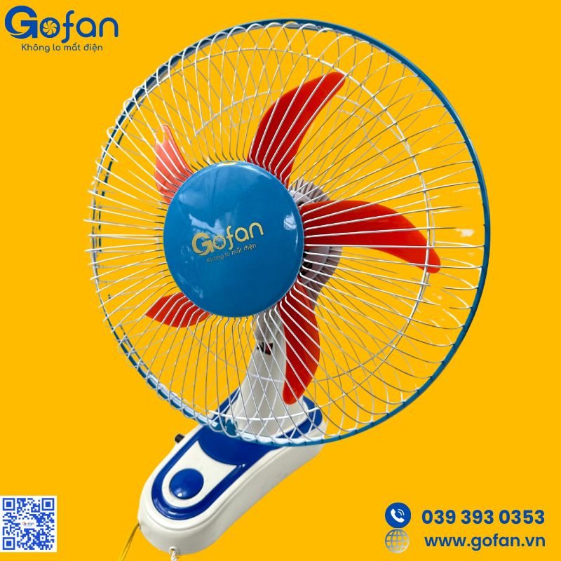 Quạt treo tường kẹp bình 12V -công suất 20w-GOFAN-có kẹp - giao màu ngẫu nhiên-VÔ CẤP-