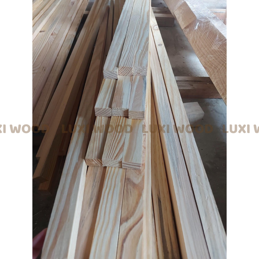 Thanh gỗ thông 1 x 3cm, kích thước 30 - 40 - 50 - 60 – 80 – 100 – 120 cm, làm gỗ nội thất, bào láng 4 mặt.