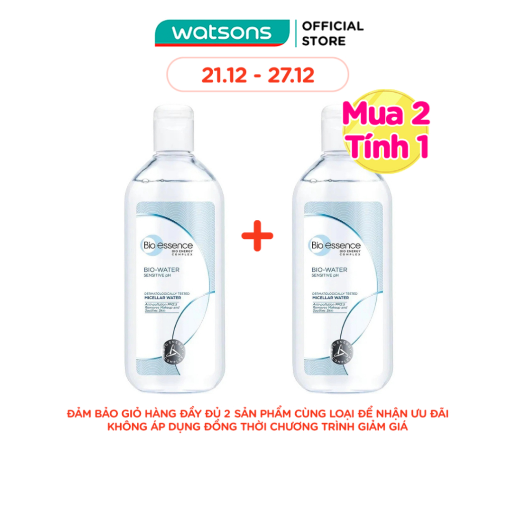 Nước Tẩy Trang Bio Essence Micellar Water Sensitive pH Làm Sạch Và Dưỡng Da 400ml