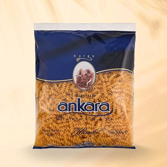 Nui xoắn cao cấp nhập khẩu Thỗ Nhĩ Kỳ túi 500g
