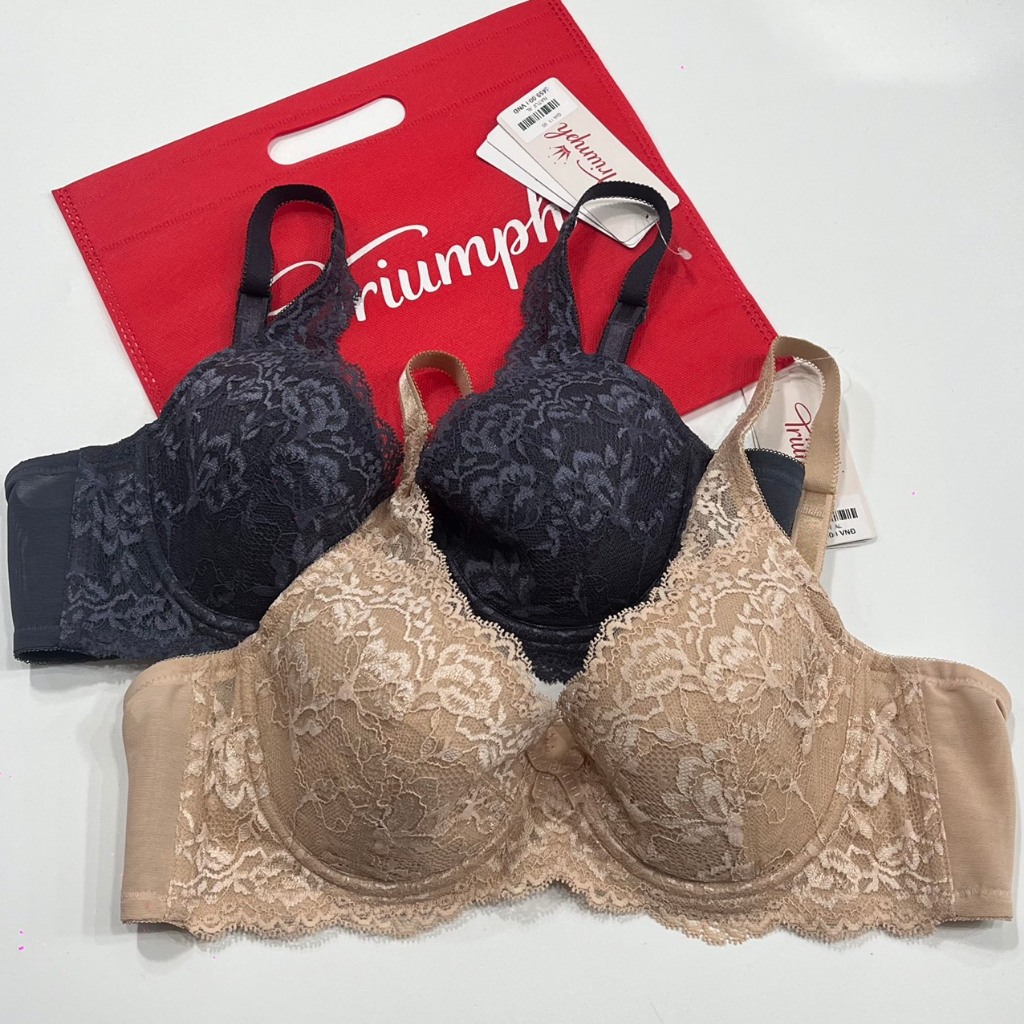 Áo ngực Triumph chính hãng, Mã Natural áo lót bảng to che mỡ lưng ôm gọn vòng 1