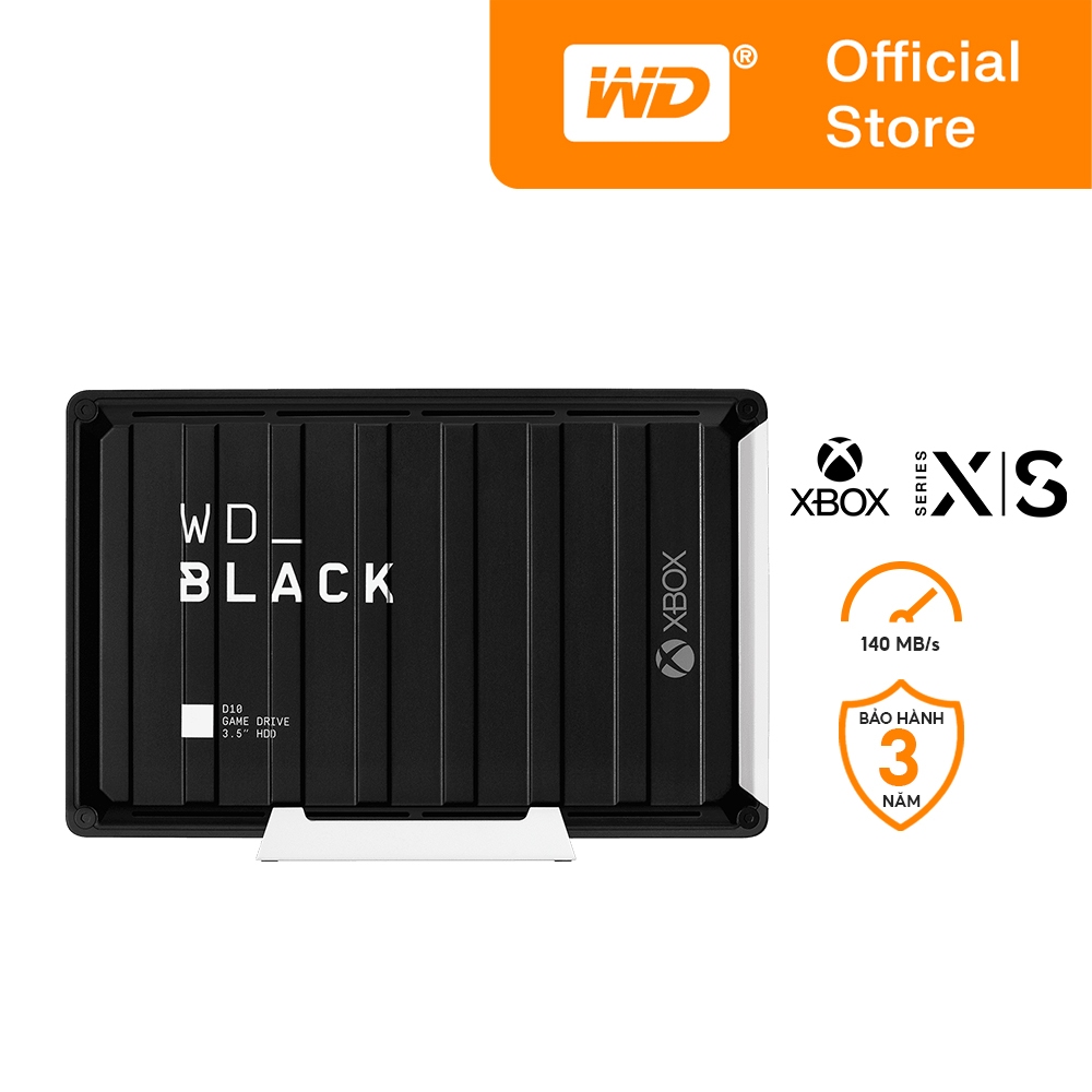 Ổ cứng di động HDD Western Digital Black D10 12TB Game Drive For Xbox Chính Hãng - Bảo Hành 3 Năm