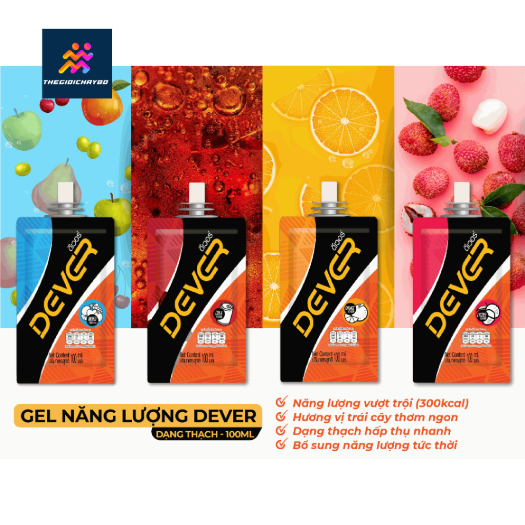 Gel Năng Lượng Dạng Thạch DEVER (100ml - 300kcal)