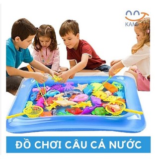 Đồ chơi Câu cá cho bé yêu gồm Bể phao cỡ lớn+Cần câu+Bơm+Cá