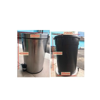 Thùng rác inox, sọt rác inox 304 12l, thùng rác inox 12l