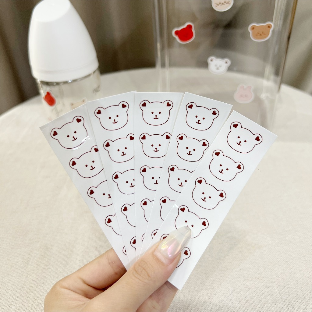 Sticker Dán Bình Sữa Và Đồ Dùng Cho Bé Chống Nước Chịu Được Nhiệt Từ Máy Tiệt Trùng