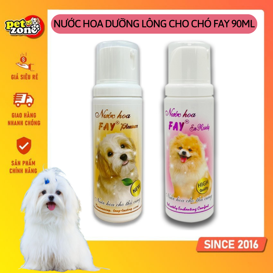 Nước hoa dưỡng lông cho chó Fay 90ml - Nước hoa cho thú cưng (Date xa)
