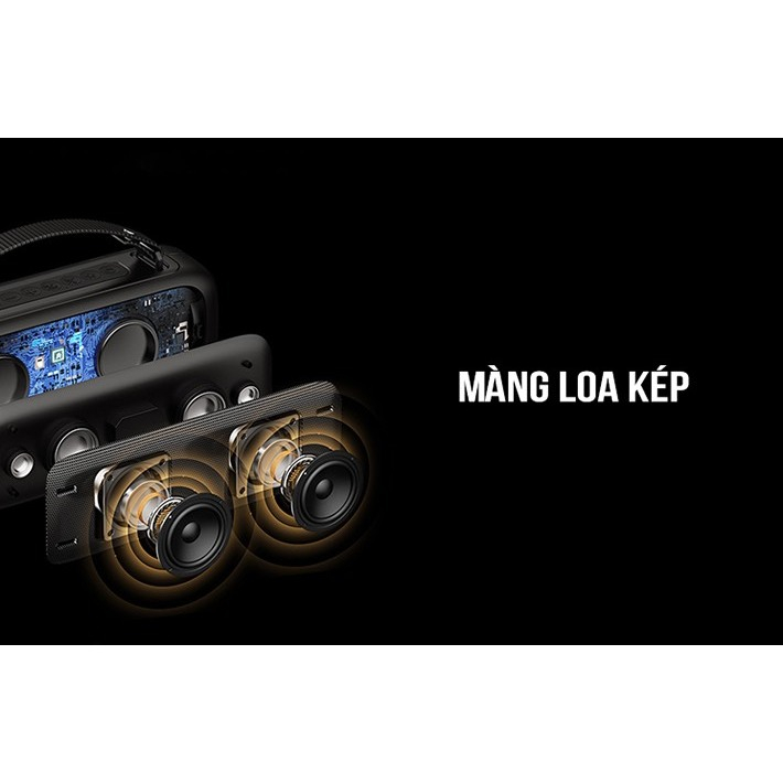 Loa bluetooth REMAX RB-M67, loa bass mạnh có đèn led nhấp nháy theo nhạc, thiết kế thời thượng, chống nước, pin trâu